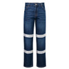 Indigo - Front - FR423 - Bizflame Denim Flex FR Jean with Tape