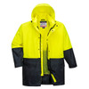 Yellow / Navy - Front - MJ206 - Kimberley Hi-Vis Contrast Class D Rain Traffic Jacket