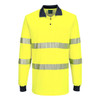 Yellow - Front - MP614 - Hi-Vis Cotton Comfort Polo Shirt L/S