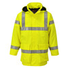 Yellow - Front - S774 - Bizflame Rain FR HV Multi Lite Jacket