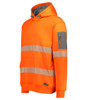 Orange - Side - ZT867 - Unisex Streetworx Water Resistant Hoodie with Segmented Tape - Syzmik