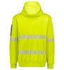 Yellow - Back - ZT867 - Unisex Streetworx Water Resistant Hoodie with Segmented Tape - Syzmik