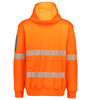 Orange - Back - ZT867 - Unisex Streetworx Water Resistant Hoodie with Segmented Tape - Syzmik