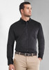 A men's long sleeve shirt in black, featuring a button-down front and a chest pocket. Includes a logo.