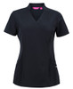 Black - Front - 4SMT1 - JB's Ladies NU Mandarin Collar Scrub Top