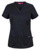 Black - Front - 4SUT1 - JB's Ladies Premium Stretch Panel Scrub Top