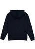 A navy women's hoodie with a hood and long sleeves. The back view shows a simple design with no visible branding.