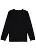 A black long sleeve tee with a simple design and no visible logos or branding.