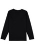 A black long sleeve tee for kids with a plain back and no visible logos or branding.