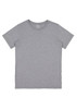 A grey short sleeve t-shirt with a simple design and a logo on the label.