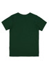 A green short sleeve tee with a plain back and a small logo at the neck.