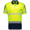 ZH555 - Mens Hi Vis Flux Segmented Tape Short Sleeve Polo