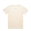 A beige T-shirt with a classic cut, featuring a plain back and a logo.