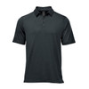 A dark green men's polo shirt with a collar and short sleeves. The shirt features a logo on the chest area.