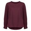 Wine - Front - RU569LL - Womens Evelyn Long Sleeve Blouse - Biz Corporates