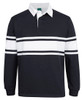 Black / White - Front - 3RY3 - C of C 3 Stripe Yarn Dyed Rugby