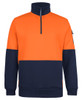 Orange / Navy - Front - 6CHVF - JB's 350G HV 1/2 Zip Trade Fleece