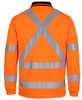 Orange - Alternate - 6DAQL - JB's HV L/S Nsw/Qld Rail X-Back Polo