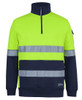 Lime / Navy - Front - 6DNVF - JB's 350G HV (D+N) 1/2 Zip Trade Fleece