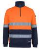 Orange / Navy - Front - 6DNVF - JB's 350G HV (D+N) 1/2 Zip Trade Fleece
