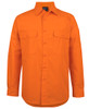 Orange - Front - 6HRFL - JB's HV Class F Ripstop L/S Work Shirt