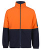 Orange / Navy - Front - 6HVPE - JB's HV Full Zip Polar Fleece