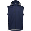 Navy - Front - Sleeves Zipped Off - ZJ263 - Unisex Streetworx 2 In 1 Stretch Softshell Jacket - Syzmik Workwear