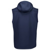 Navy - Back - Sleeves Zipped Off - ZJ263 - Unisex Streetworx 2 In 1 Stretch Softshell Jacket - Syzmik Workwear