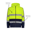 Annotated - ZT486 - Unisex Hi Vis Full Zip Stretch Taped Hoodie - Syzmik