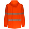 Orange - Back - ZJ560 - Unisex Super Light Segmented Tape Packable Rain Jacket - Syzmik