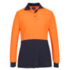 ML213 - Hi-Vis Women's Cotton Comfort D Contrast Polo L/S