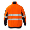 Navy / Orange - Alternate - WT8018 - Half Zip Cotton Pull Over