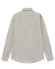 A men's smart casual long-sleeve shirt in a light beige cotton blend, featuring a classic collar and buttoned cuffs.
