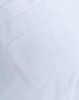 A white long-sleeve shirt featuring a pocket, made from a cotton blend with a smooth finish.