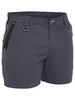 Charcoal - Front - BSH1339 - Flx & Move Elastic Waist Stretch Short Shorts