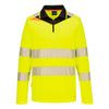 Yellow / Black - Front - DX419 - DX4 Hi-Vis Polo Shirt L/S