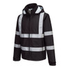 Black - Three Quarter Front - F442  - Iona Enhanced Lightweight Packable Jacket - Portwest