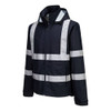Dark Navy - Three Quarter Front - F442  - Iona Enhanced Lightweight Packable Jacket - Portwest