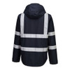 Dark Navy - Back - F442  - Iona Enhanced Lightweight Packable Jacket - Portwest
