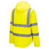 Yellow - Three Quarter Back - S164 - Hi-Vis Lightweight Packable Jacket - Portwest