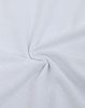 A close-up of white fabric featuring a smooth cotton/poly blend texture, with a slight sheen and circular pattern.