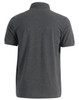 A grey men's ultrafine cotton pique polo shirt, featuring a collar and short sleeves, with a logo on the back.