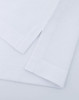 A Men's Ultrafine Cotton Pique Polo in white, featuring carefully stitched hems and a branded logo.