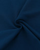 A close-up view of dark navy ultrafine cotton pique fabric with a smooth texture and slight stretch.