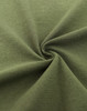High-performance polo fabric in a muted olive green hue, featuring a smooth texture and a spiral pattern.