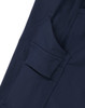 Navy DWR water repellent flexi work pants featuring multiple pockets and a smooth fabric texture.