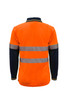 Navy / Orange - Alternate - WSP409 - Hi Vis Two Tone L/S Polo & Tape