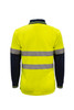 Navy / Yellow - Alternate - WSP409 - Hi Vis Two Tone L/S Polo & Tape