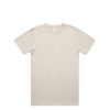 A light beige Block Tubular Tee t-shirt featuring a crew neckline and short sleeves, with a logo on the label.
