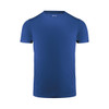 A blue men's active tee with a crew neckline and short sleeves. Features a logo on the neckline.